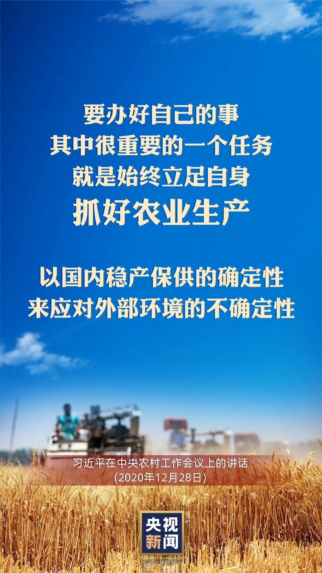 習(xi) 近平：以國內(nei) 穩產(chan) 保供的確定性來應對外部環境的不確定性