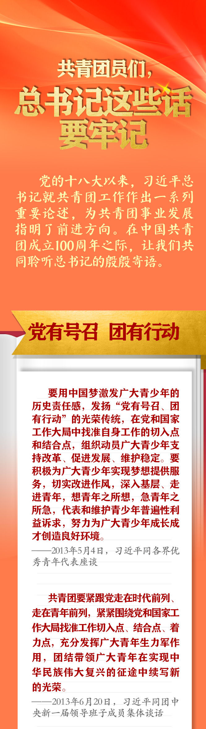 手繪長卷 | 共青團員們(men) ，總書(shu) 記這些話要牢記