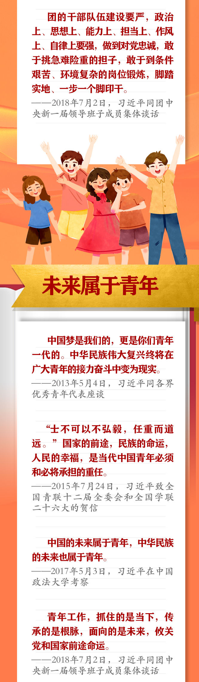 手繪長卷 | 共青團員們(men) ，總書(shu) 記這些話要牢記