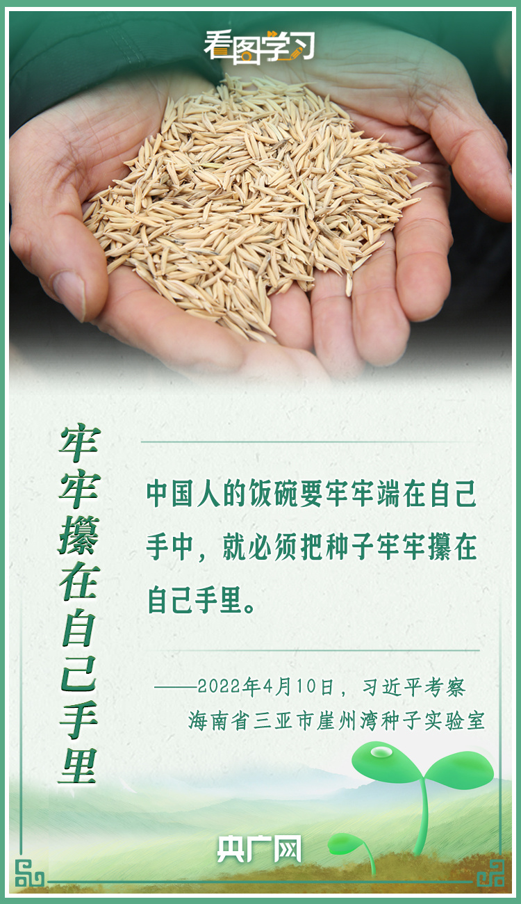 看圖學習(xi) ｜牢記總書(shu) 記叮囑 攥緊種子端牢飯碗