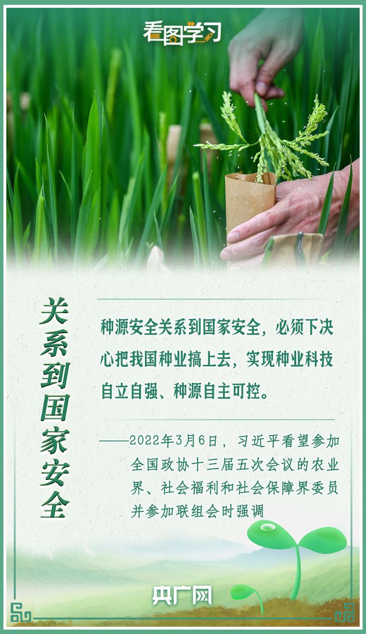 看圖學習(xi) ｜牢記總書(shu) 記叮囑 攥緊種子端牢飯碗