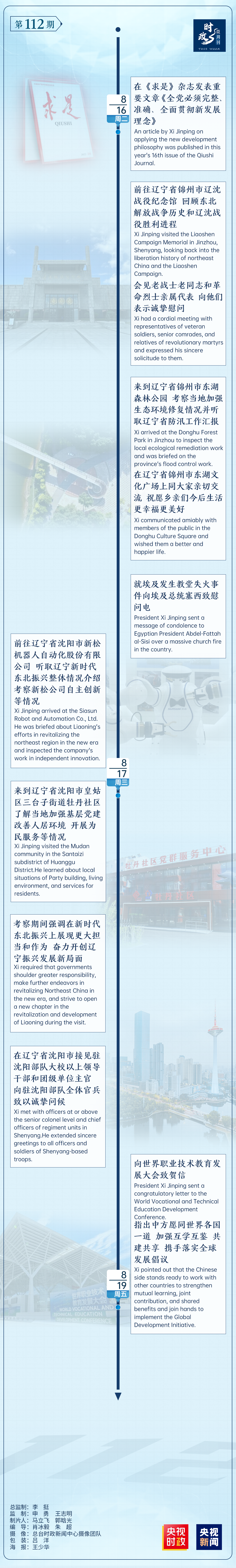 時政微周刊丨總書(shu) 記的一周（8月15日—8月21日）