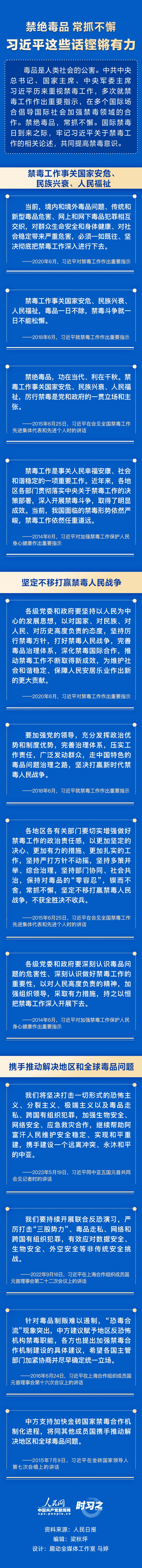 禁絕毒品 常抓不懈 習(xi) 近平這些話鏗鏘有力