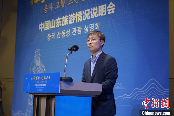 首爾市政府觀光體(ti) 育局局長金英渙致辭。　劉旭 攝