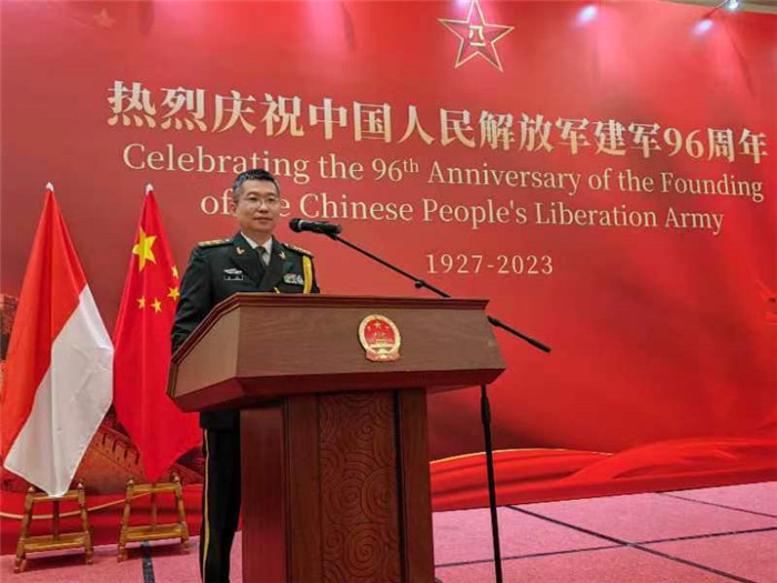 圖為(wei) 徐勝武官致辭。中國駐印度尼西亞(ya) 使館供圖