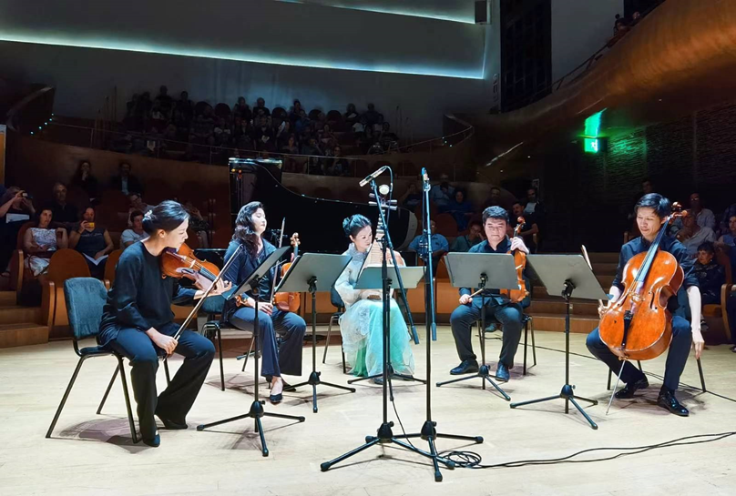 “古老文明的現代回聲——中國當代作曲家室內(nei) 樂(le) 作品音樂(le) 會(hui) ”在意大利舉(ju) 行。中國駐意大利使館供圖