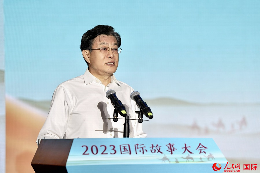 中國人民對外友好協會(hui) 副會(hui) 長李希奎致辭。人民網 盧鵬宇攝