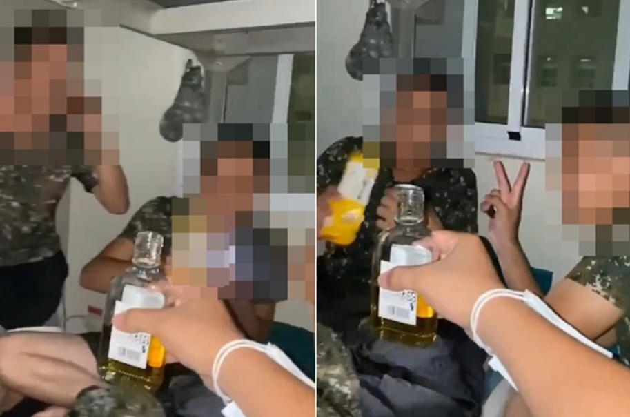 台軍(jun) 在宿舍開“飲酒趴”。圖片來源：台灣“中時新聞網”。