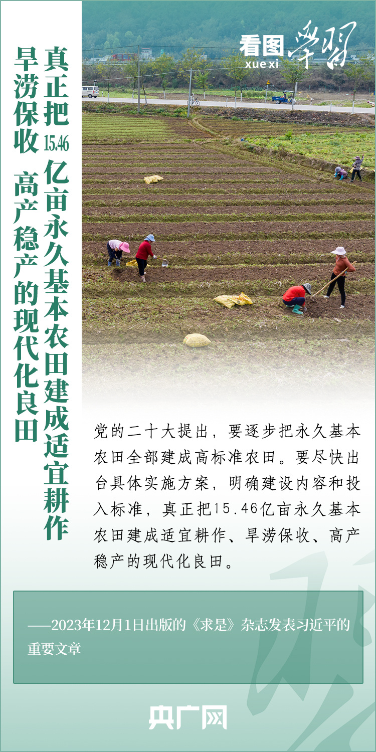 看圖學習(xi) 丨推廣良田、良種、良法、良機 給農(nong) 業(ye) 現代化插上科技的翅膀