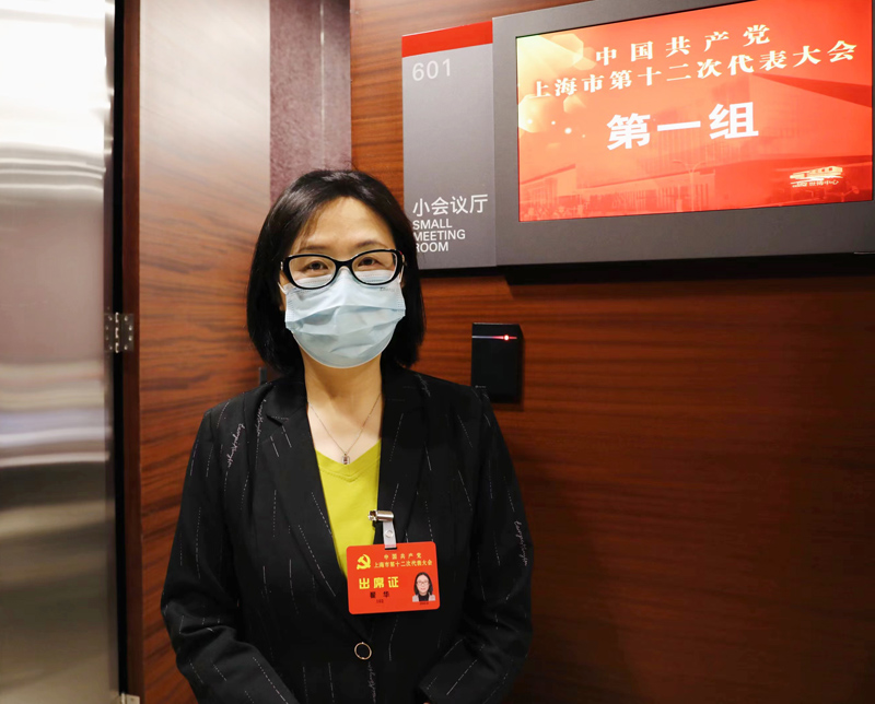 黨(dang) 代表翟華。人民網 王文娟攝