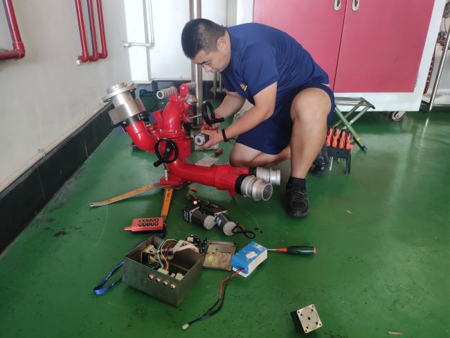  趙軍(jun) 輝工作照 （煙台市蓬萊區消防救援大隊南關(guan) 路消防救援站供圖）