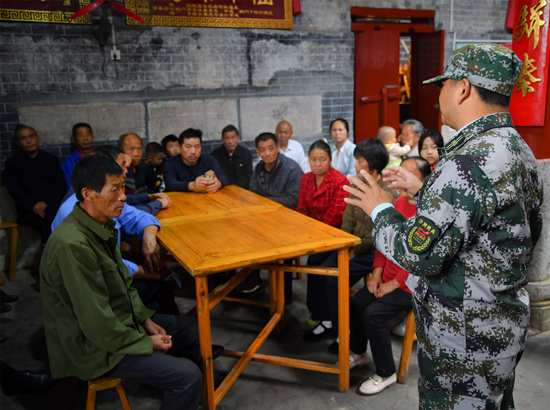 民兵學習(xi) 宣講。受訪單位供圖