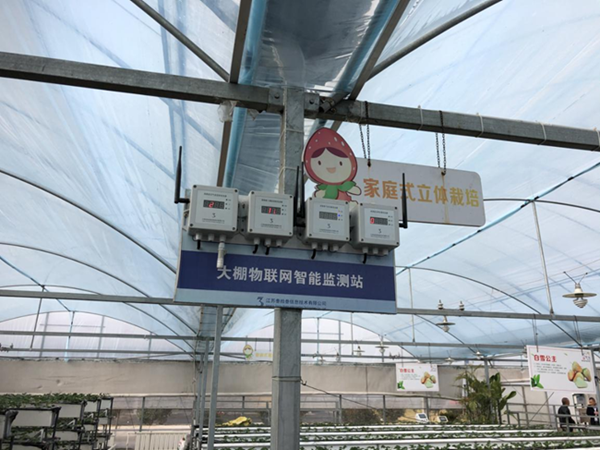 都市四季果園內(nei) 的物聯網智能監測站係統。東(dong) 海縣委宣傳(chuan) 部供圖