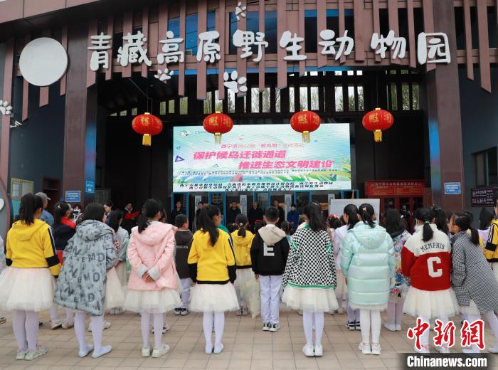 圖為(wei) 青海省西寧市開展第42屆“愛鳥周”科普宣傳(chuan) 活動。　馬銘言 攝