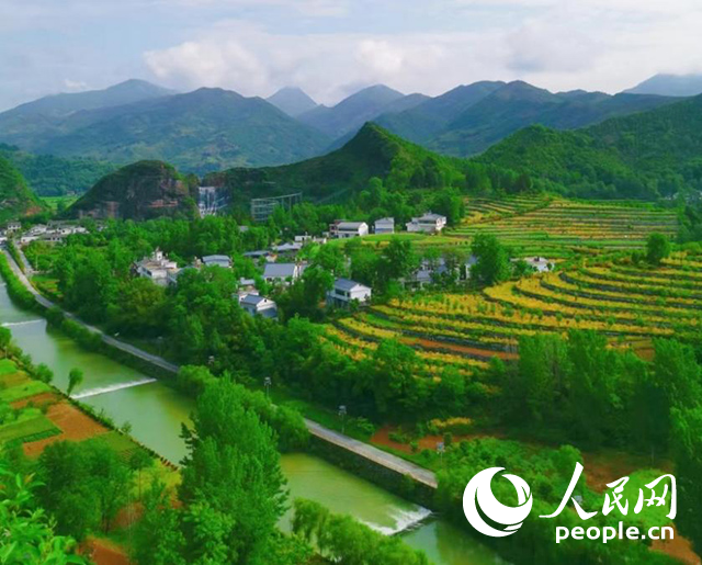 陝西商洛漫川關(guan) 鎮民宿群。人民網 王麗(li) 攝