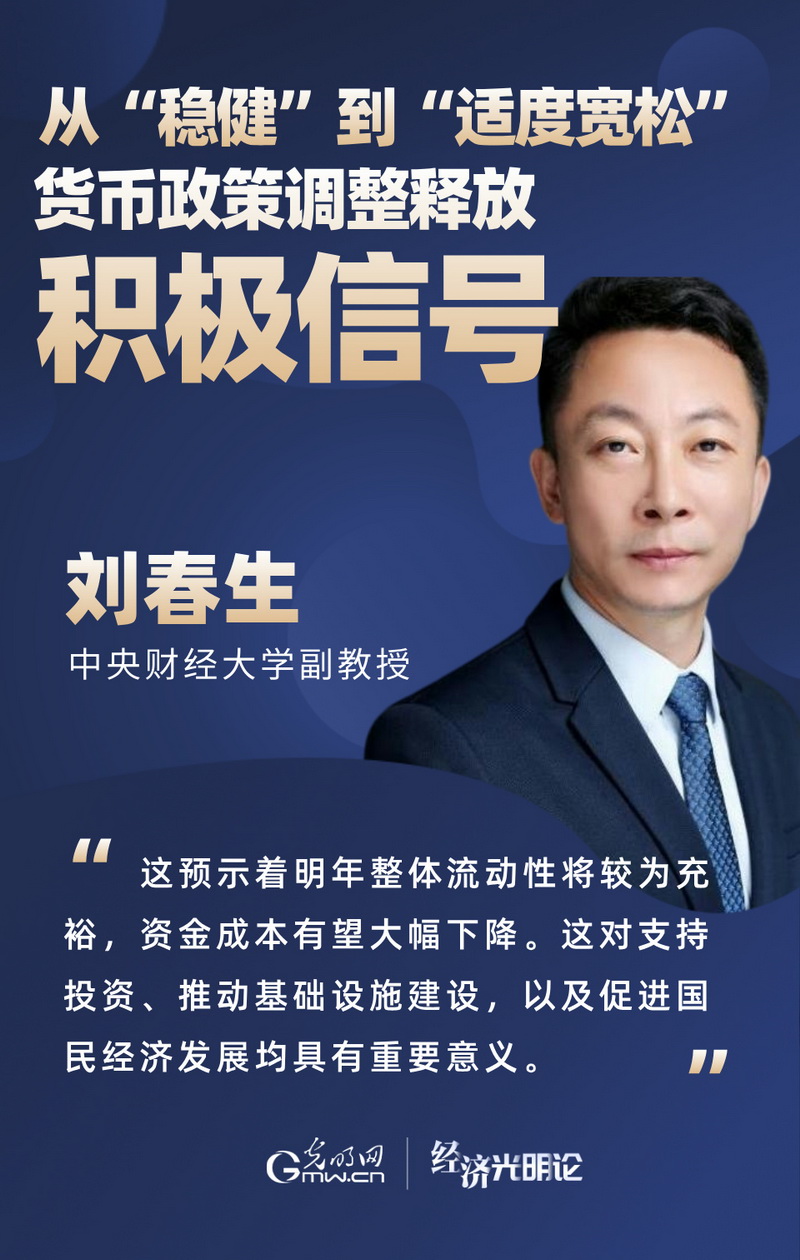 經濟光明論·專(zhuan) 家談丨從(cong) “穩健”到“適度寬鬆” 貨幣政策調整釋放積極信號