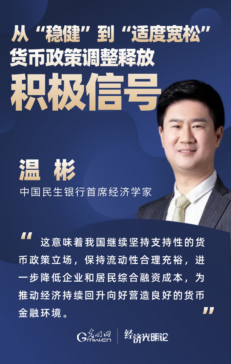 經濟光明論·專(zhuan) 家談丨從(cong) “穩健”到“適度寬鬆” 貨幣政策調整釋放積極信號