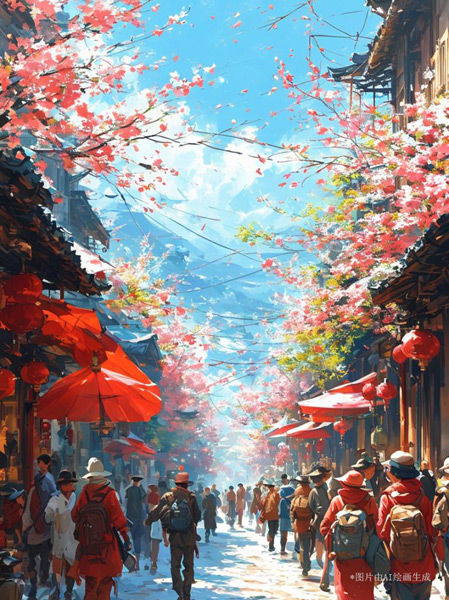 【巳巳如意萬(wan) 象新】漫評丨紅紅火火中國年，照見新年新圖景