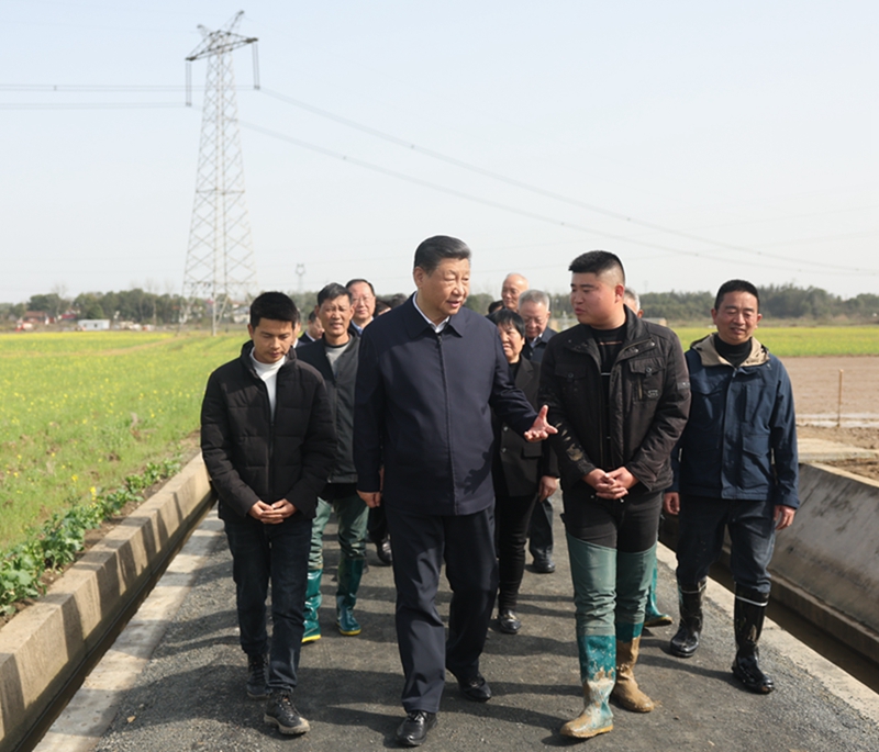 2024年3月19日，習(xi) 近平總書(shu) 記在湖南常德港中坪村考察。
